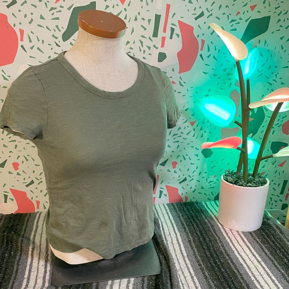 Gap Olive Green Baby Tee - XS